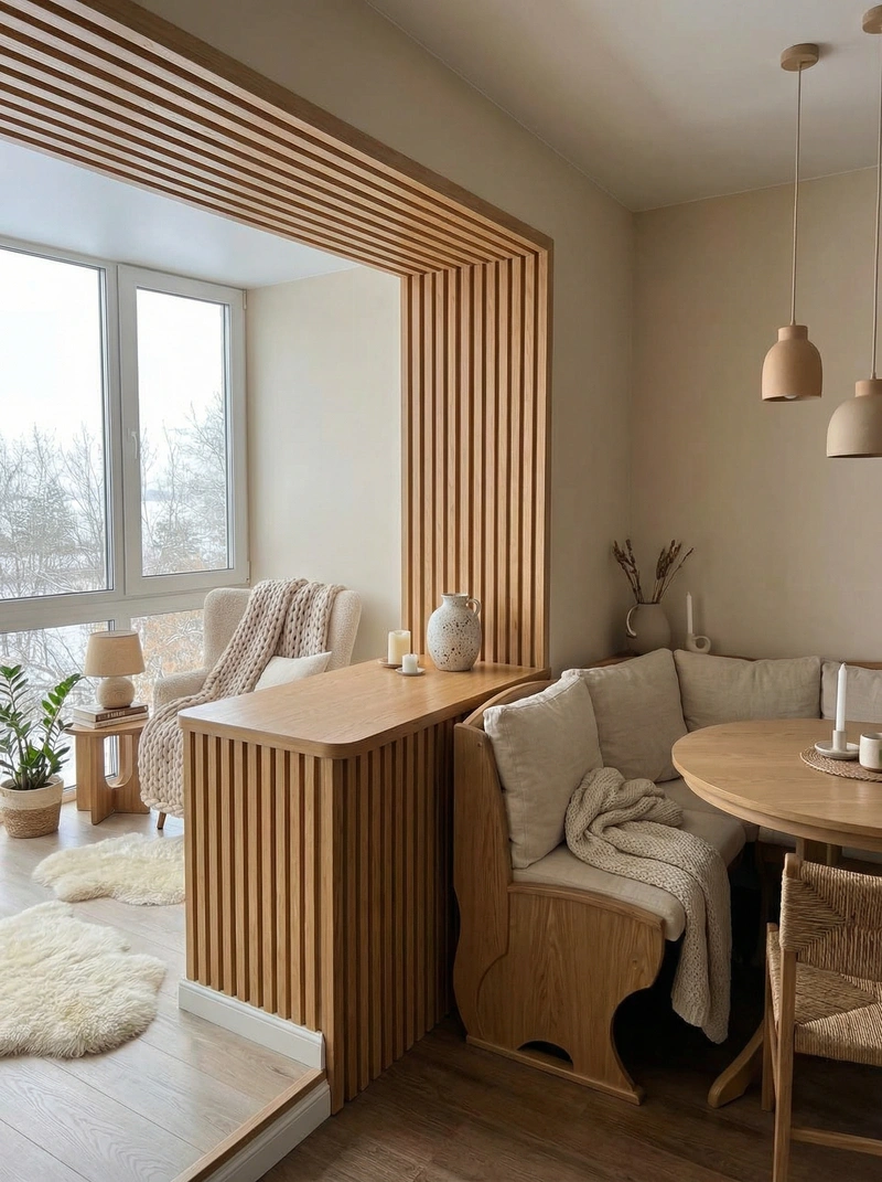 Дизайн интерьера в стиле Хюгге — Кухня от нейросети RoomGPT