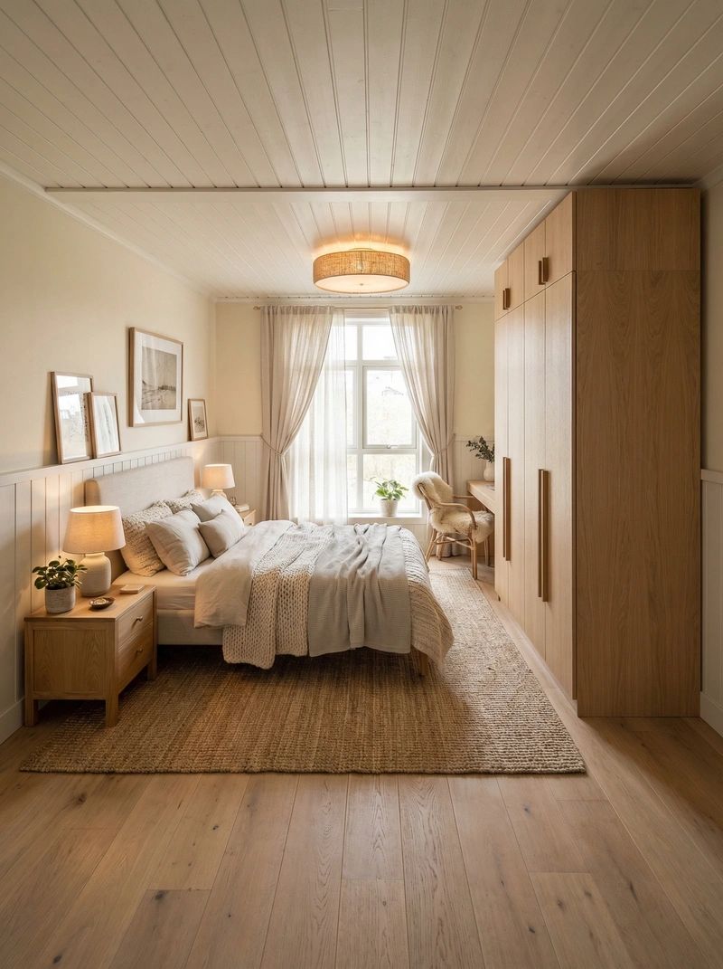 Дизайн интерьера в стиле Хюгге — Спальня от нейросети RoomGPT