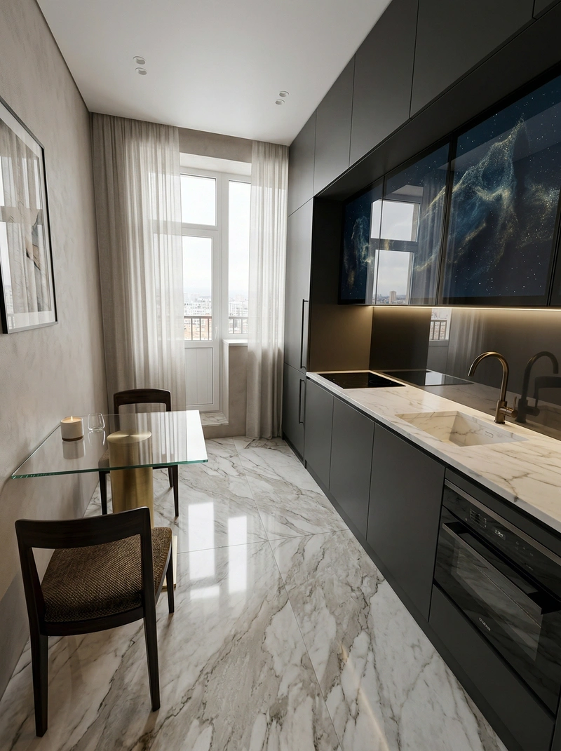 Дизайн кухни в стиле Минимализм — фото интерьера от нейросети RoomGPT