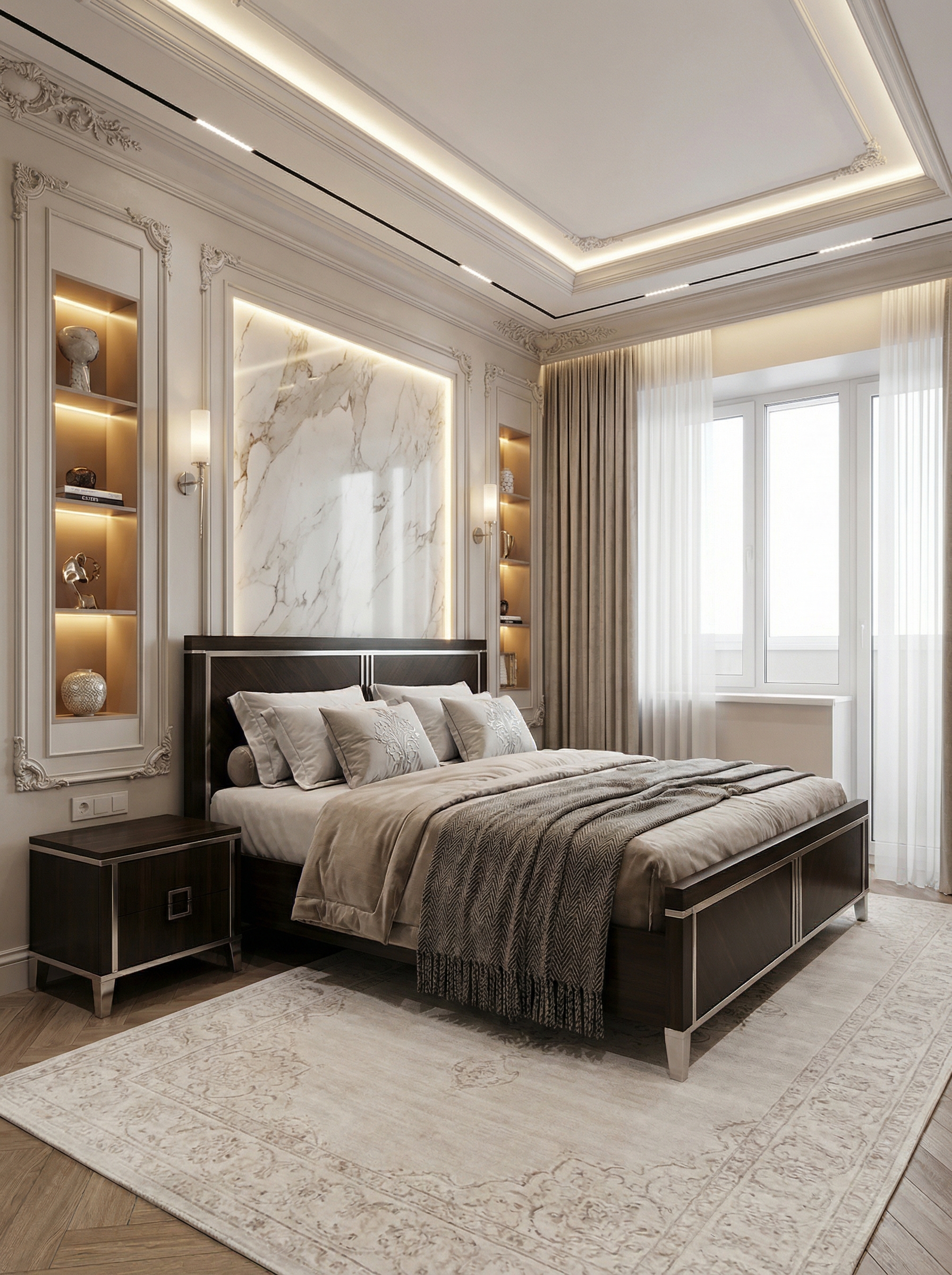 Дизайн гостиной в стиле Классика — фото интерьера от нейросети RoomGPT