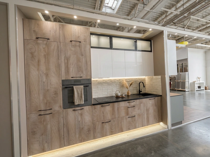 Дизайн кухни в стиле Japandi — фото интерьера от нейросети RoomGPT