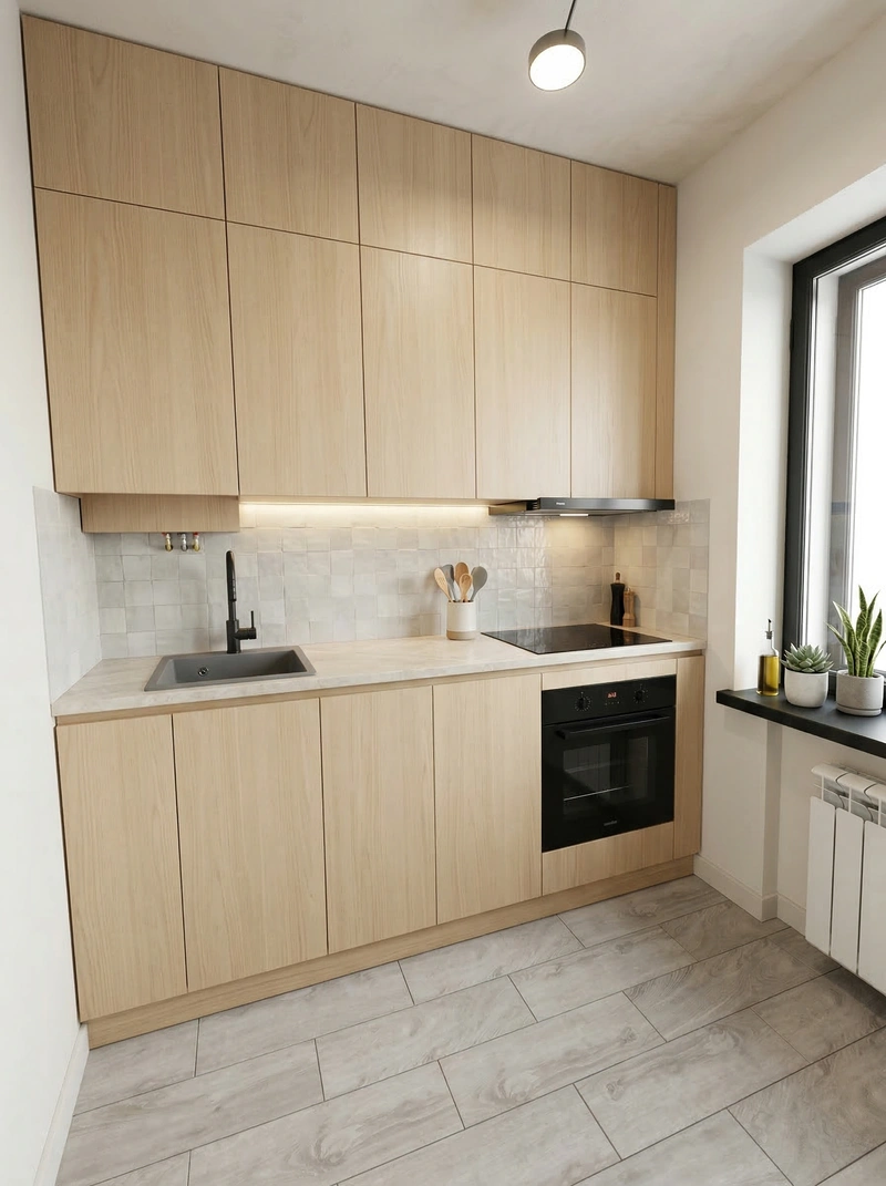 Дизайн кухни в стиле Сканди — фото интерьера от нейросети RoomGPT