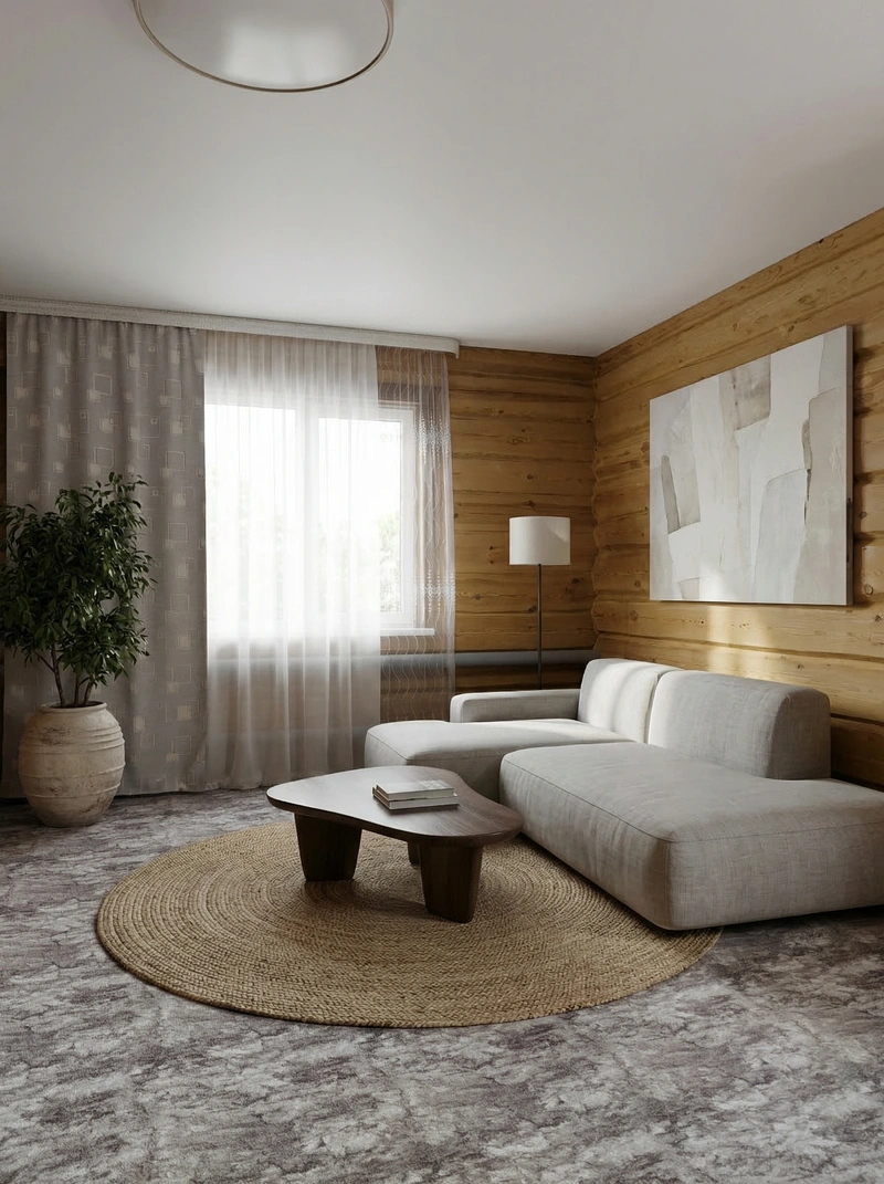 Дизайн интерьера в стиле Минимализм — Гостиная от нейросети RoomGPT