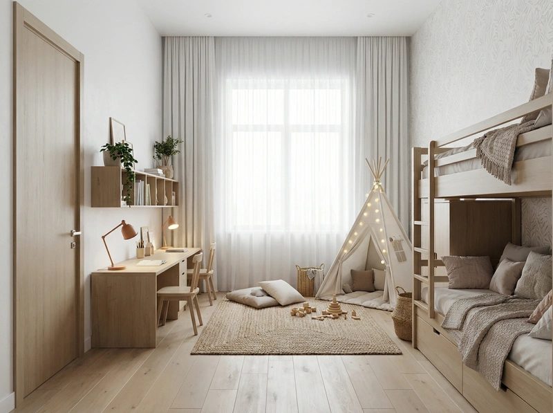 Дизайн интерьера в стиле Хюгге — Детская от нейросети RoomGPT