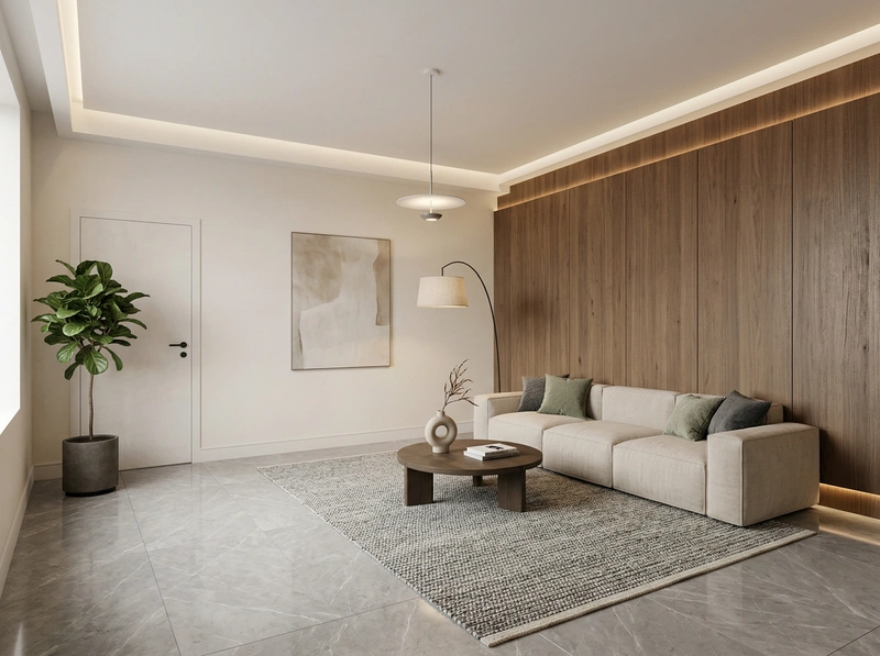 Дизайн гостиной в стиле Минимализм — фото интерьера от нейросети RoomGPT