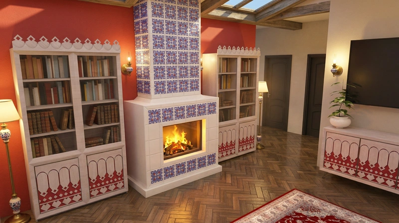 Дизайн интерьера в стиле Классика — Гостиная от нейросети RoomGPT