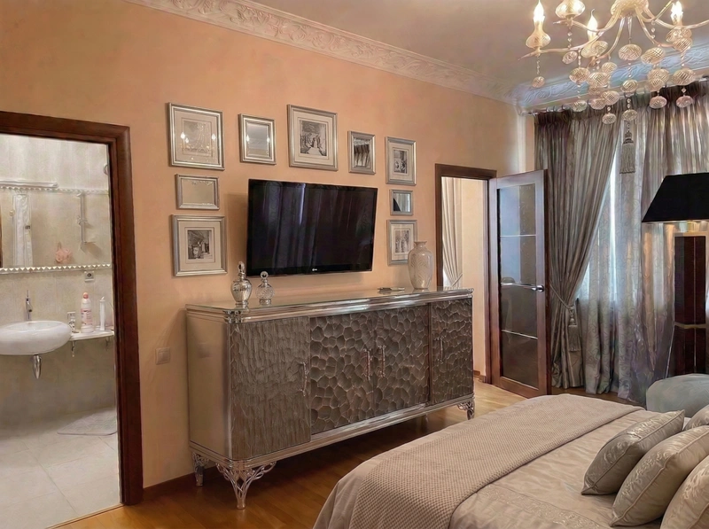 Дизайн спальни в стиле Классика — фото интерьера от нейросети RoomGPT