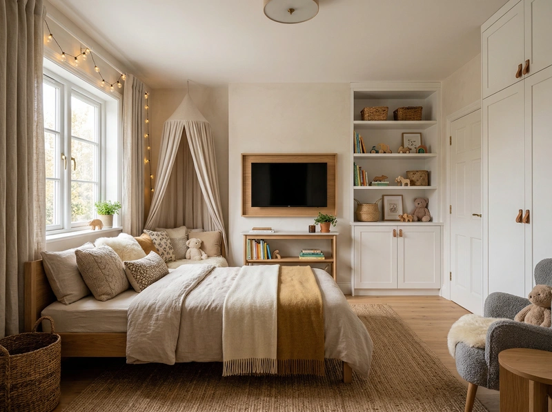 Дизайн интерьера в стиле Хюгге — Спальня от нейросети RoomGPT