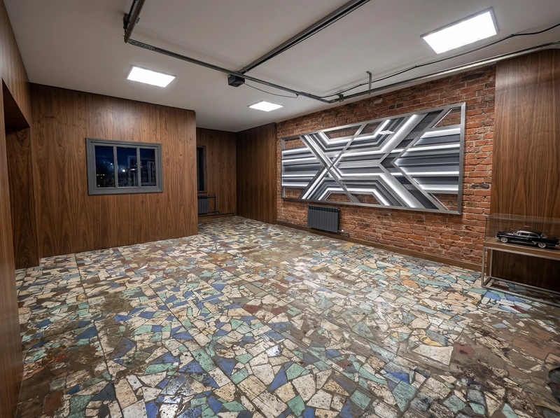 Дизайн интерьера в стиле Лофт — Кабинет от нейросети RoomGPT