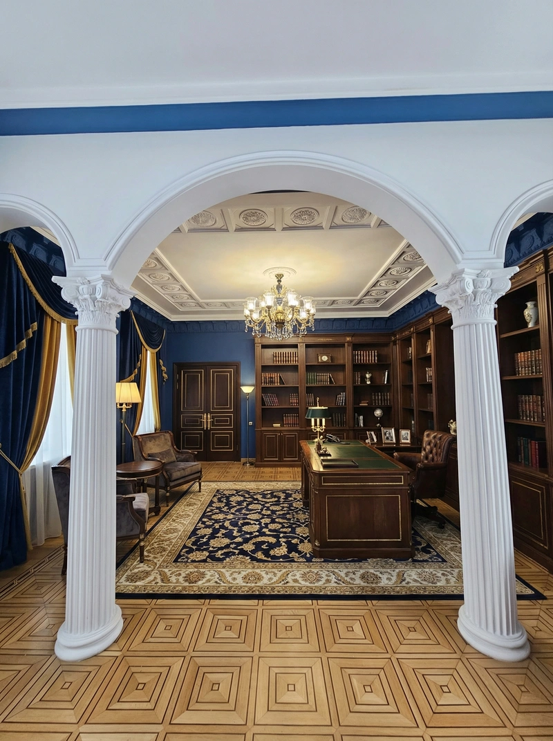 Дизайн интерьера в стиле Классика — Кабинет от нейросети RoomGPT
