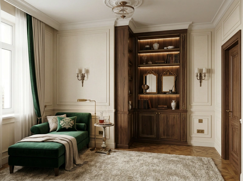 Дизайн интерьера в стиле Классика — Спальня от нейросети RoomGPT