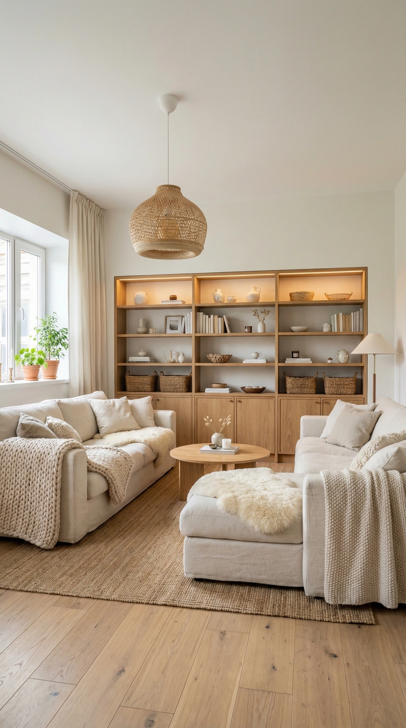 Дизайн интерьера в стиле Хюгге — Гостиная от нейросети RoomGPT