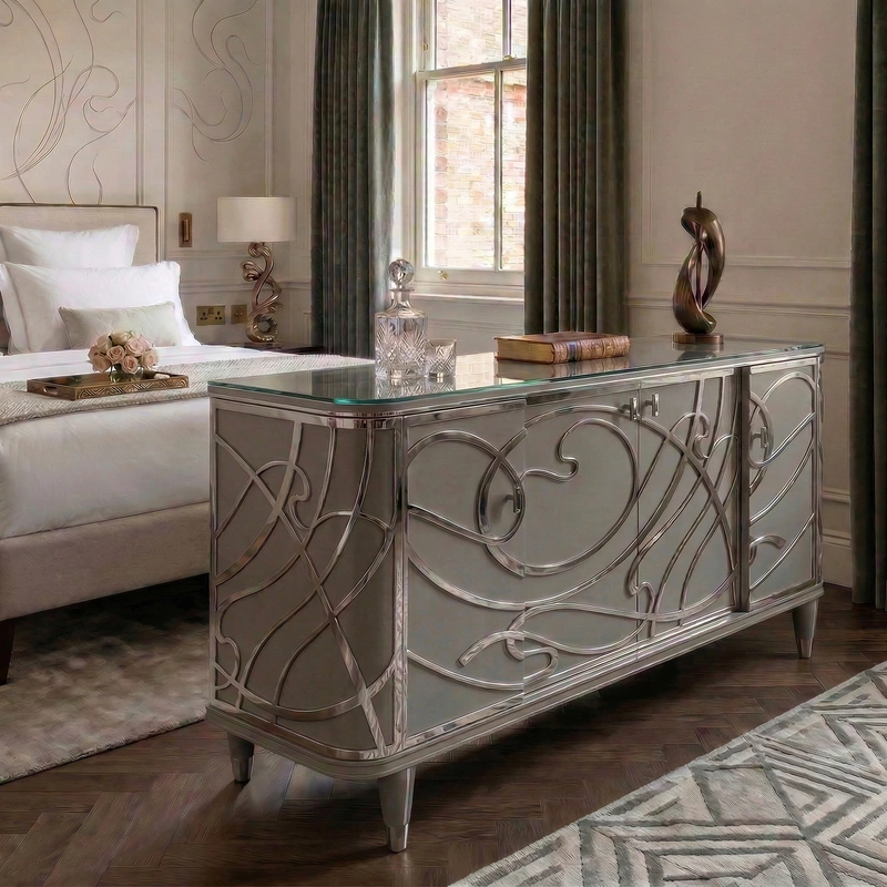 Дизайн спальни в стиле Классика — фото интерьера от нейросети RoomGPT