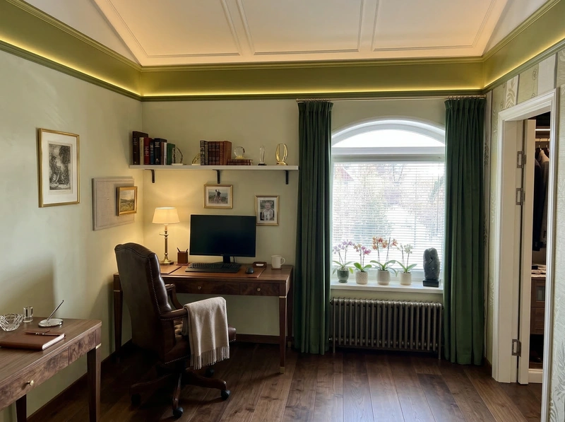 Дизайн спальни в стиле Классика — фото интерьера от нейросети RoomGPT