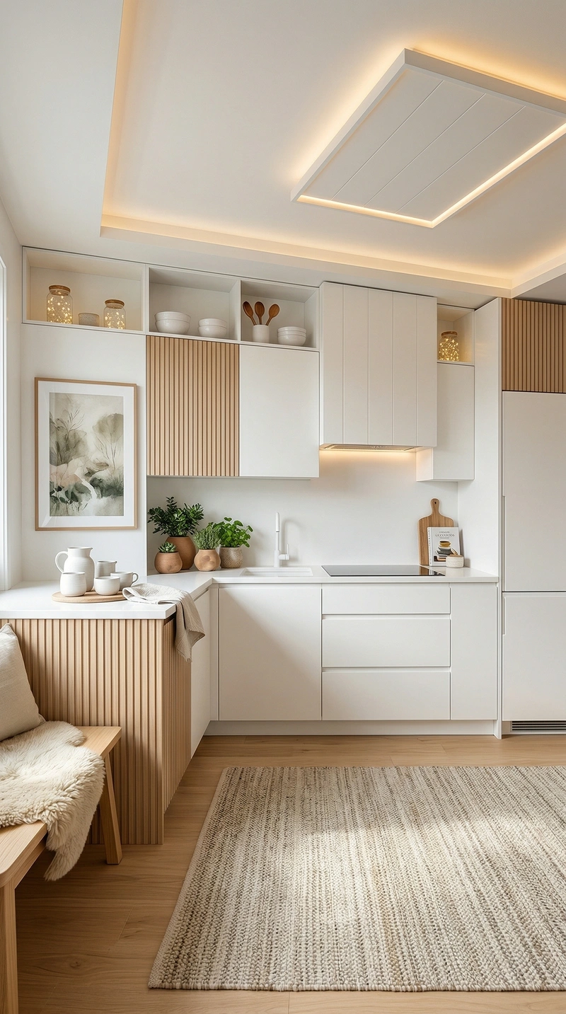 Дизайн кухни в стиле Хюгге — фото интерьера от нейросети RoomGPT