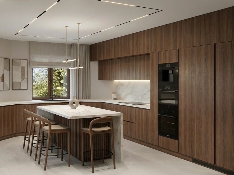 Дизайн кухни в стиле Минимализм — фото интерьера от нейросети RoomGPT