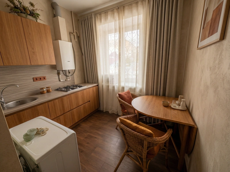 Дизайн кухни в стиле Минимализм — фото интерьера от нейросети RoomGPT