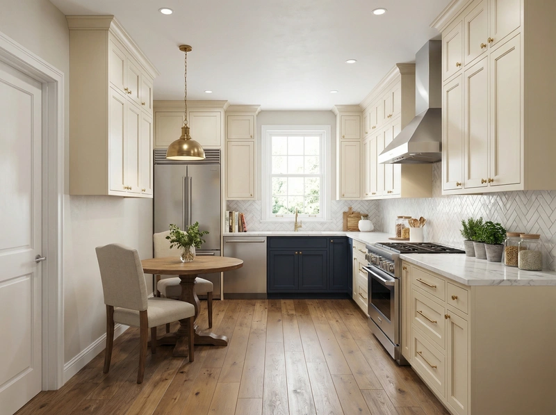 Дизайн интерьера в стиле Классика — Кухня от нейросети RoomGPT