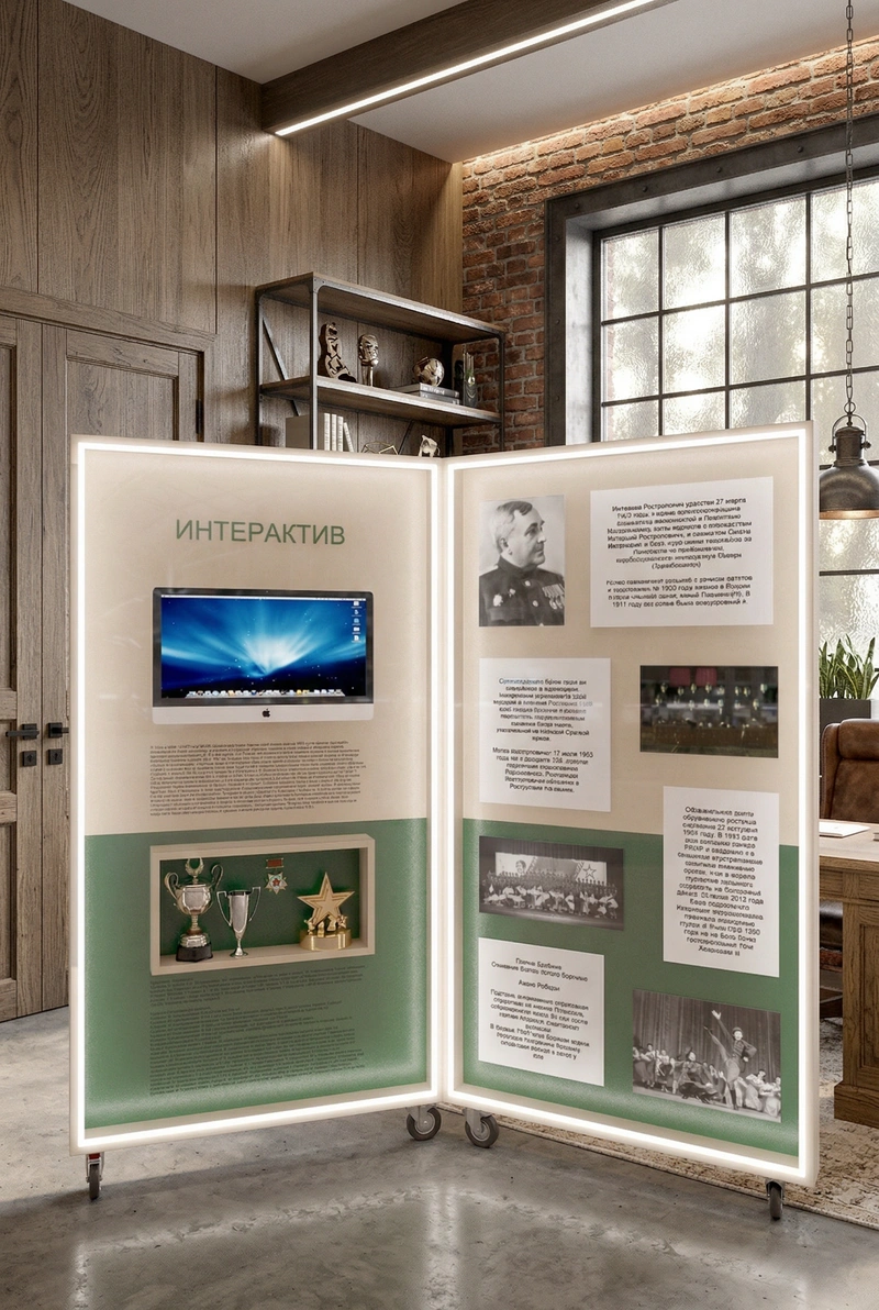 Дизайн интерьера в стиле Лофт — Кабинет от нейросети RoomGPT