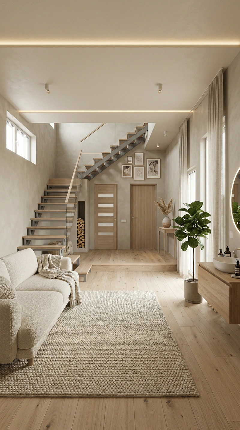 Дизайн интерьера в стиле Хюгге — Прихожая от нейросети RoomGPT