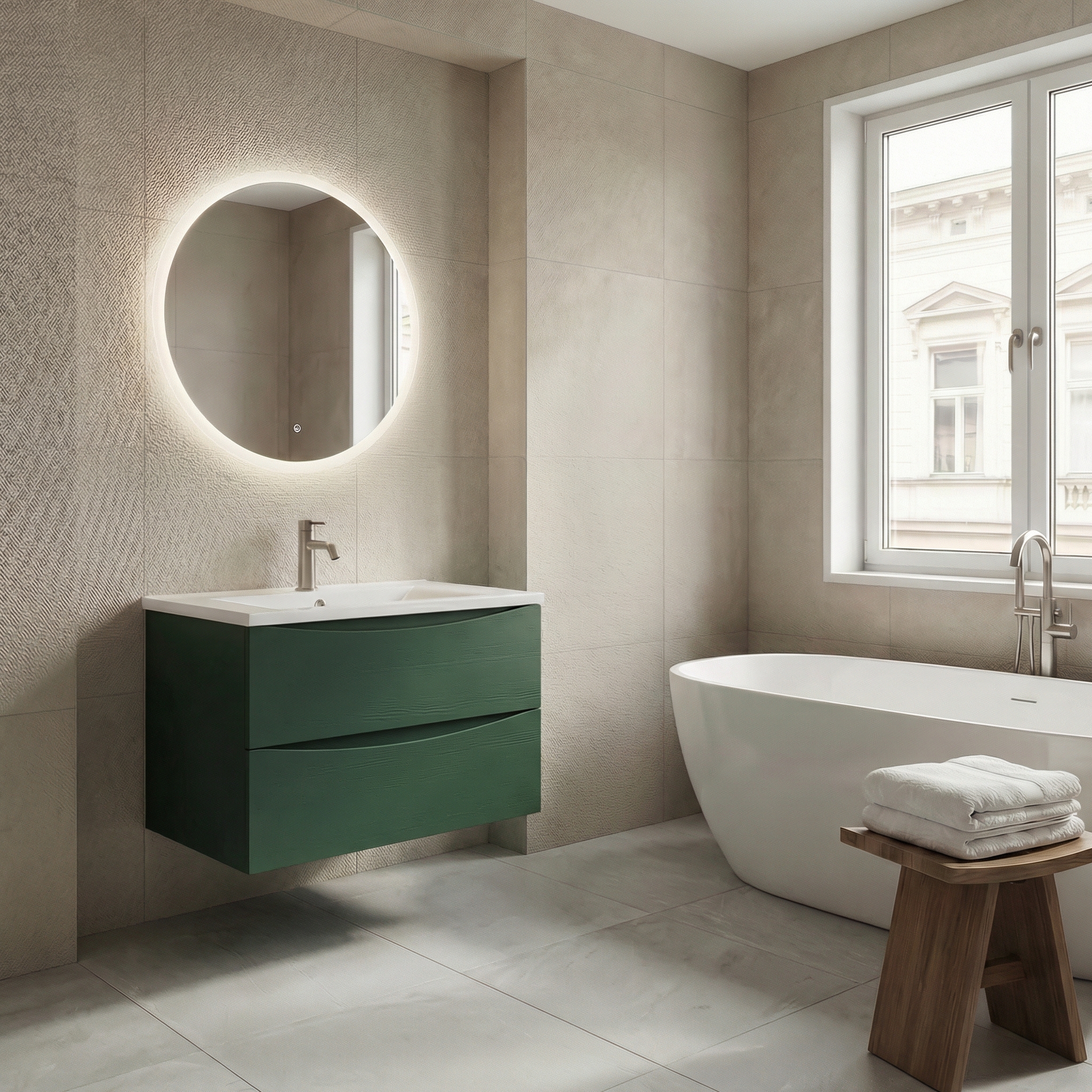 Дизайн ванной в стиле Минимализм — фото интерьера от нейросети RoomGPT