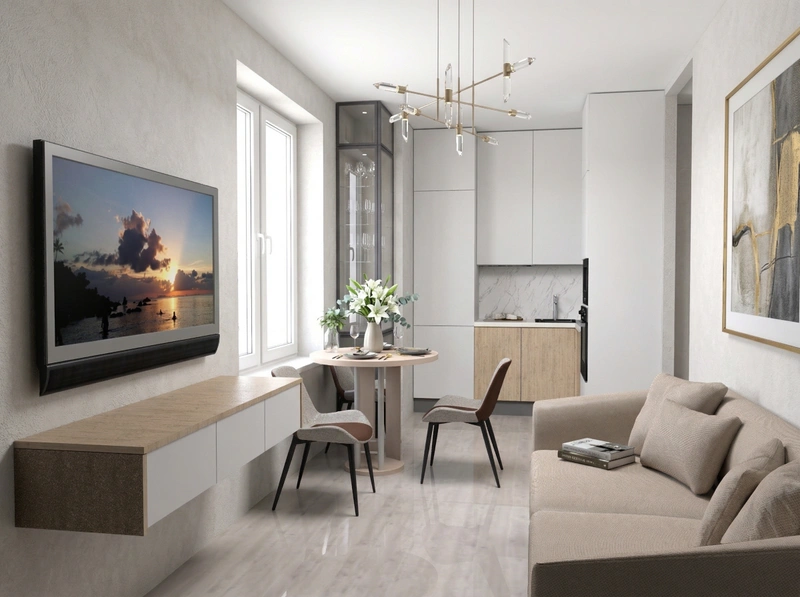 Дизайн кухни в стиле Минимализм — фото интерьера от нейросети RoomGPT