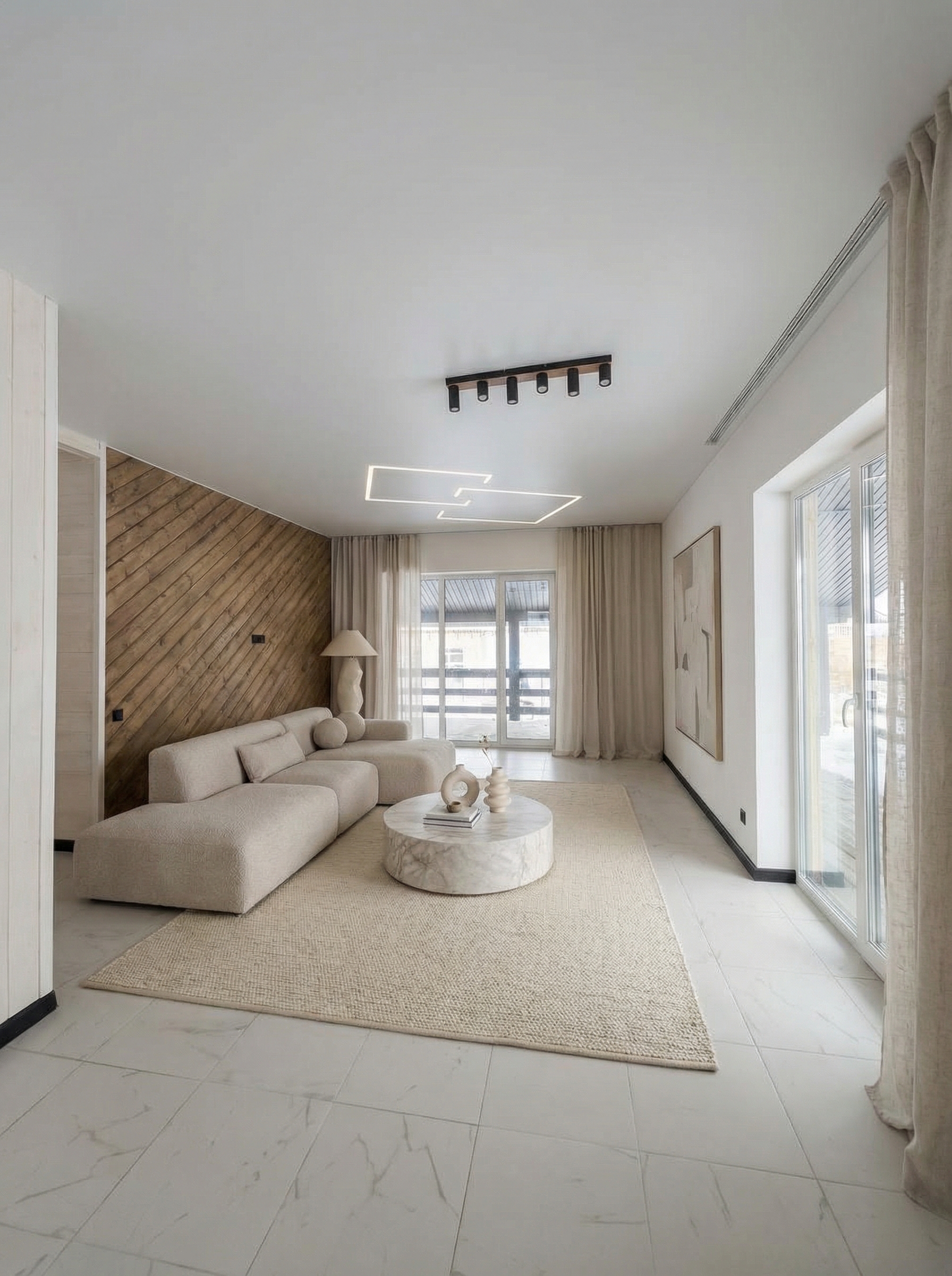 Дизайн гостиной в стиле Минимализм — фото интерьера от нейросети RoomGPT