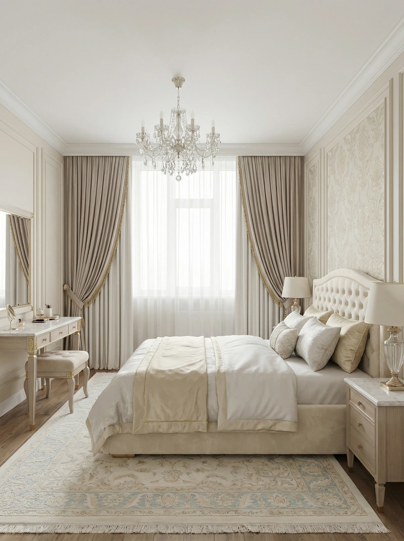Дизайн интерьера в стиле Классика — Спальня от нейросети RoomGPT