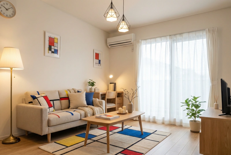 Дизайн интерьера в стиле Хюгге — Гостиная от нейросети RoomGPT