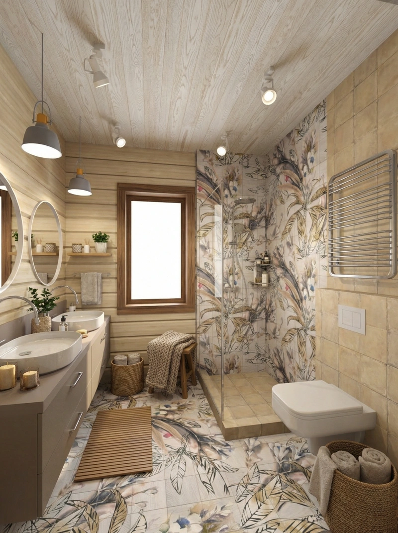 Дизайн интерьера в стиле Хюгге — Ванная от нейросети RoomGPT