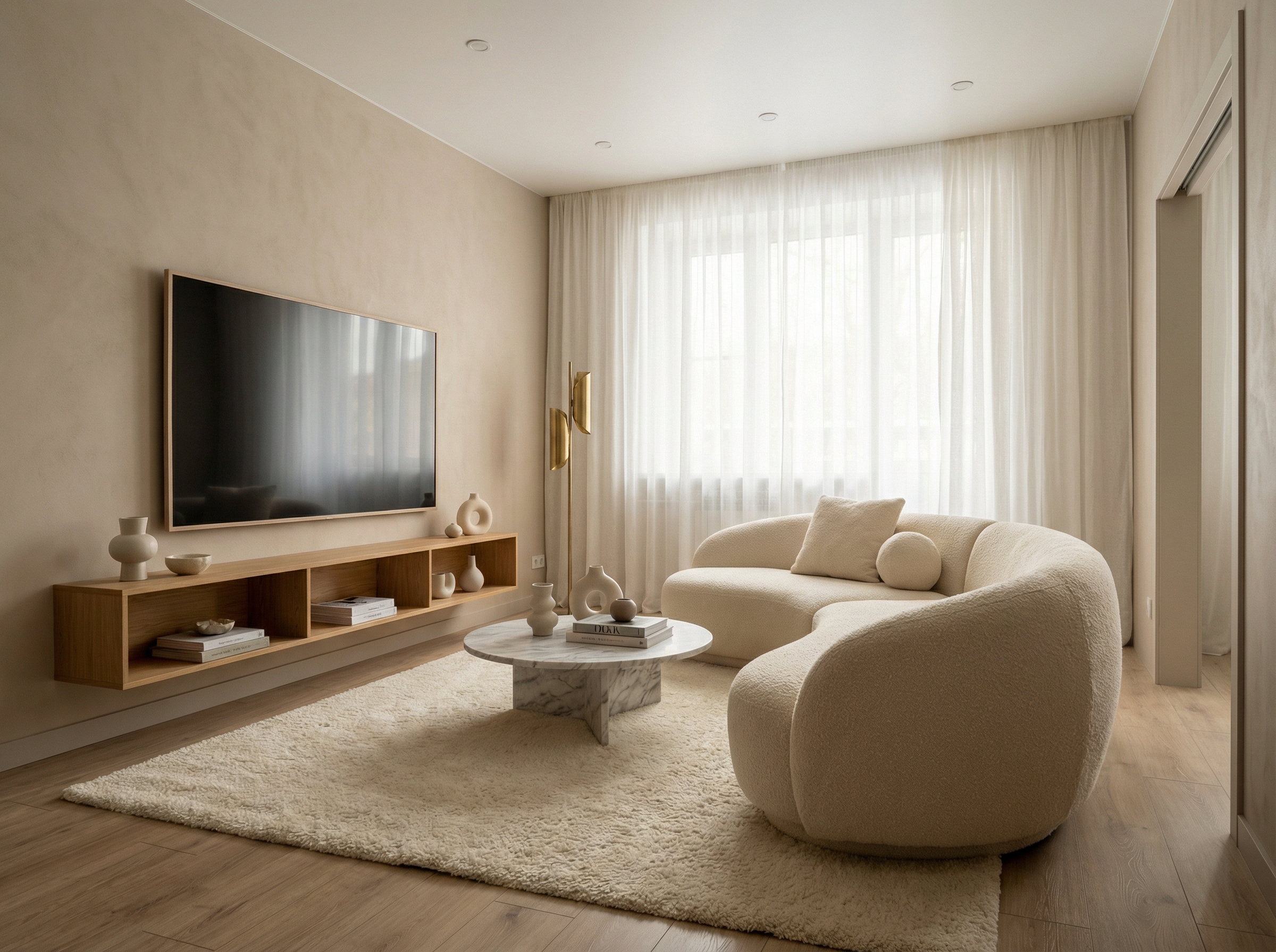 Дизайн гостиной в стиле Минимализм — фото интерьера от нейросети RoomGPT