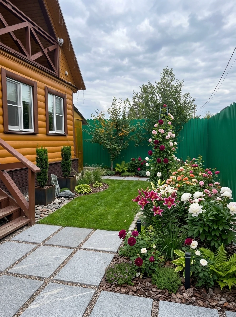 Ландшафтный дизайн в стиле Сканди — Участок от нейросети RoomGPT