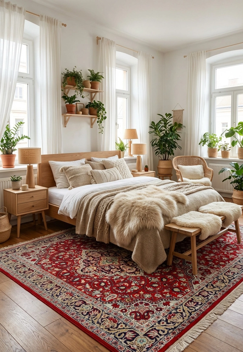 Дизайн интерьера в стиле Хюгге — Спальня от нейросети RoomGPT