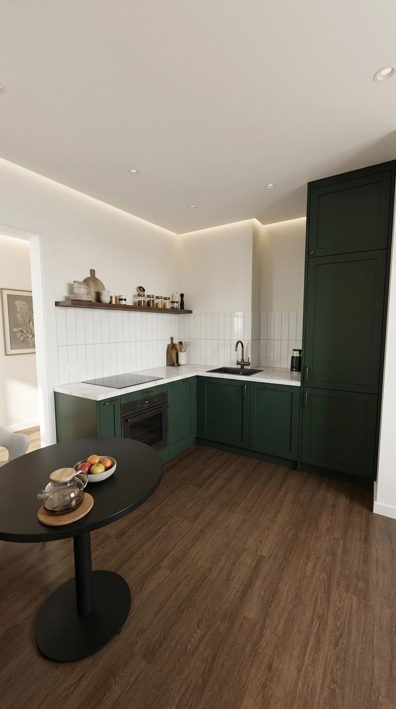 Дизайн кухни в стиле Сканди — фото интерьера от нейросети RoomGPT