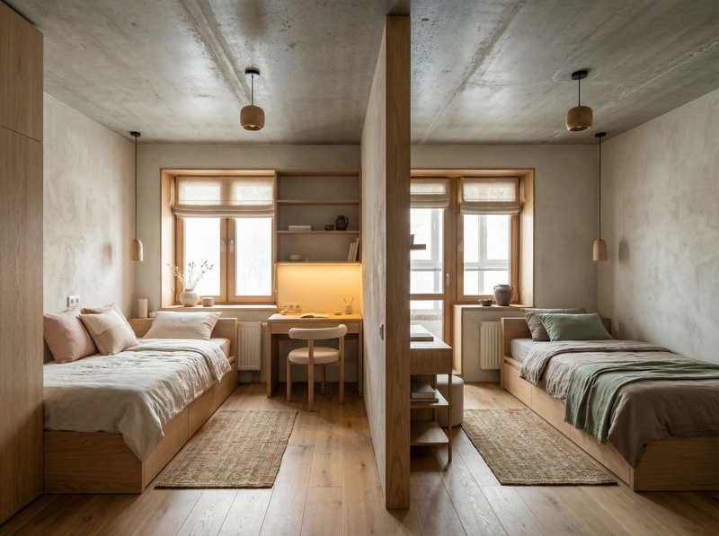 Дизайн детской в стиле Japandi — фото интерьера от нейросети RoomGPT