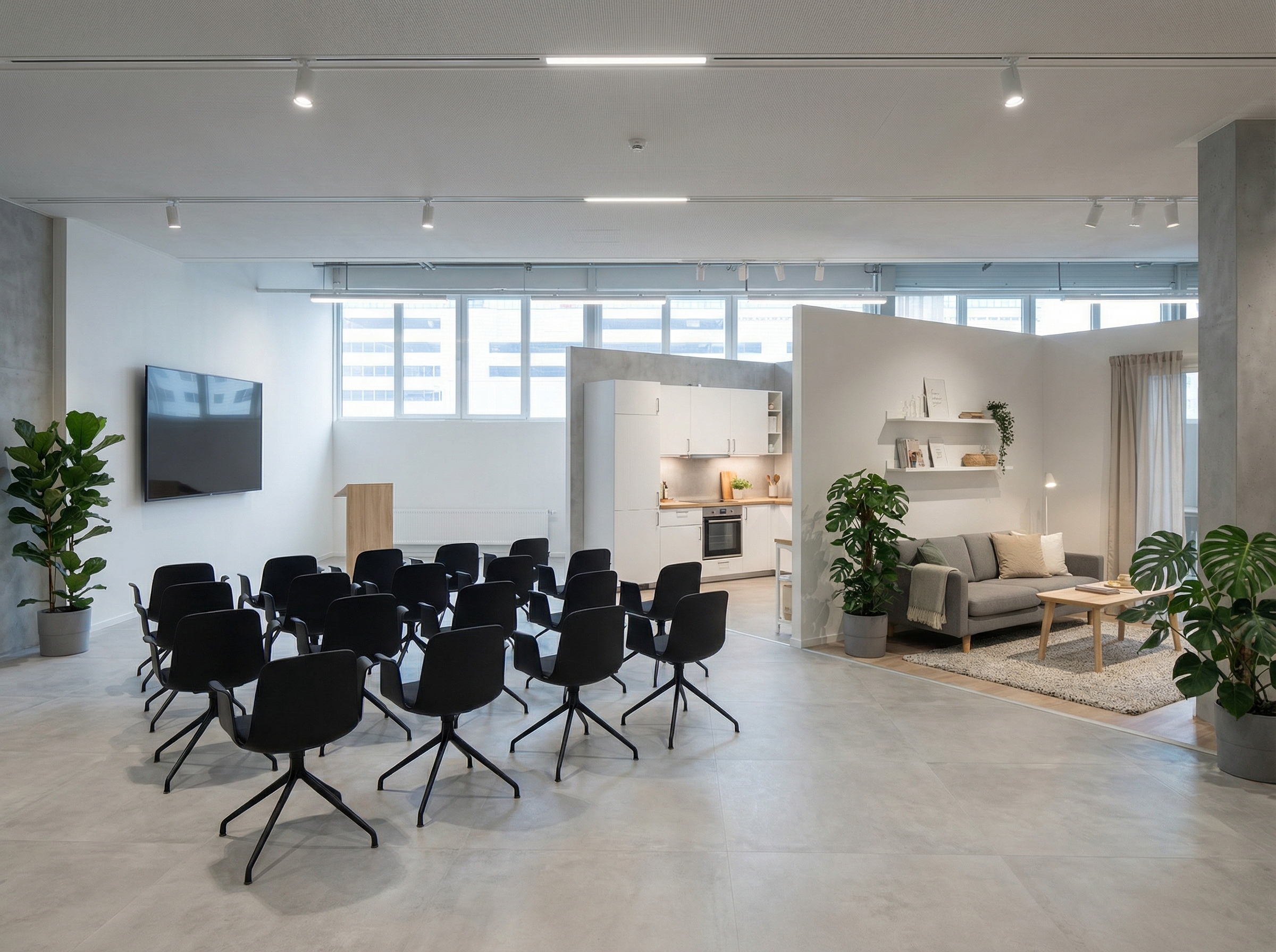 Дизайн гостиной в стиле Минимализм — фото интерьера от нейросети RoomGPT