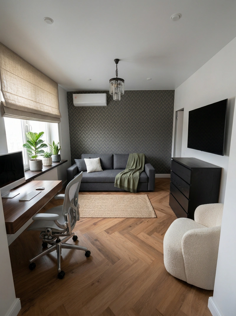 Дизайн спальни в стиле Минимализм — фото интерьера от нейросети RoomGPT