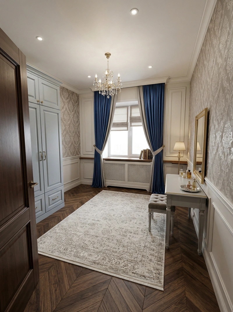 Дизайн интерьера в стиле Классика — Спальня от нейросети RoomGPT