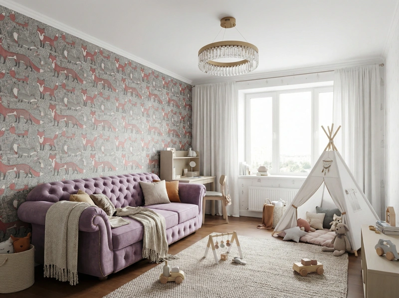 Дизайн интерьера в стиле Хюгге — Детская от нейросети RoomGPT