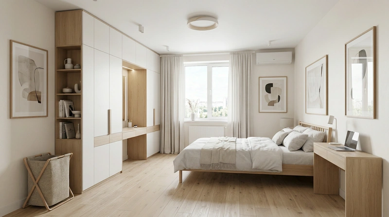 Дизайн интерьера в стиле Сканди — Спальня от нейросети RoomGPT