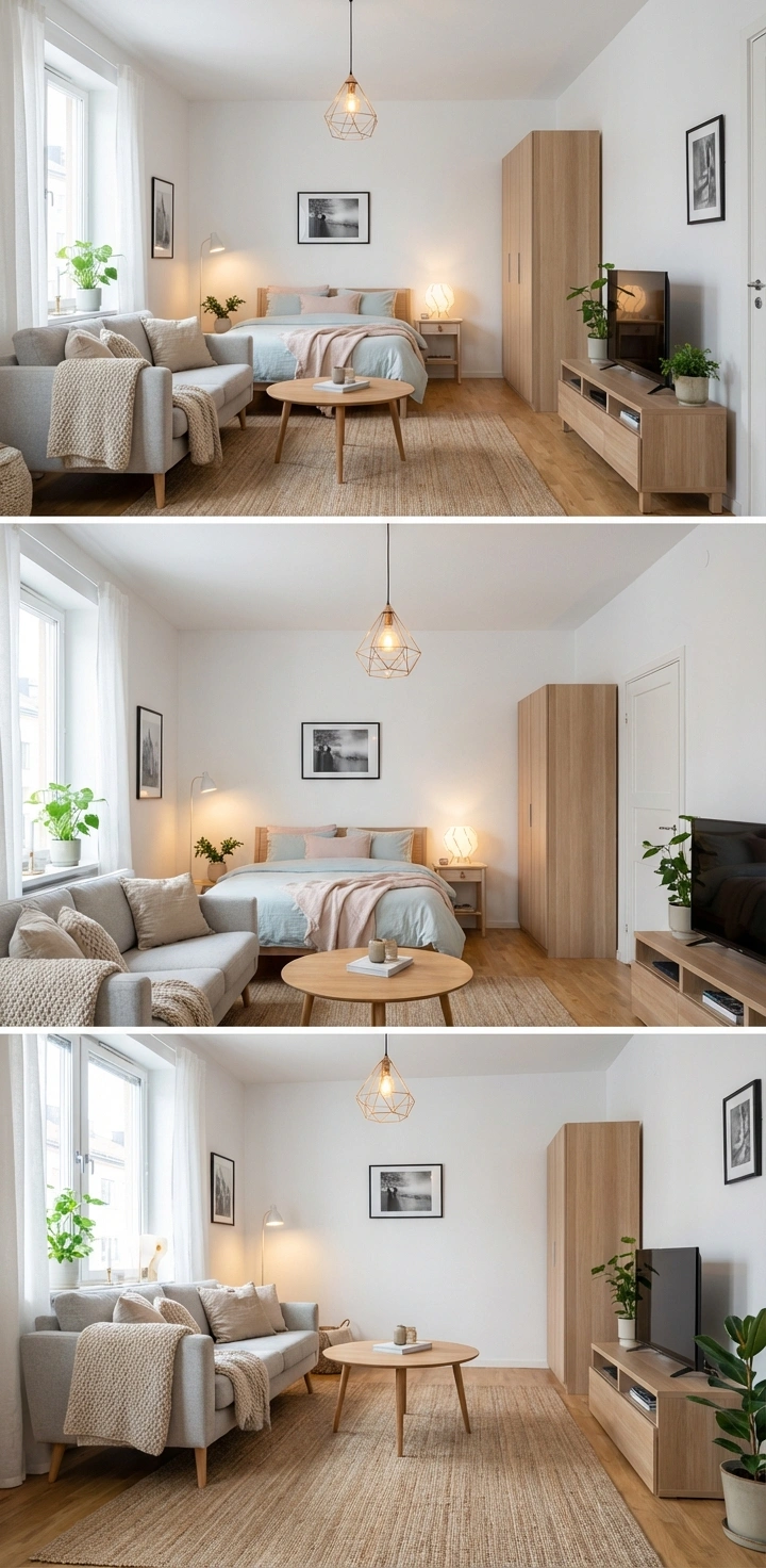 Дизайн интерьера в стиле Хюгге — Гостиная от нейросети RoomGPT