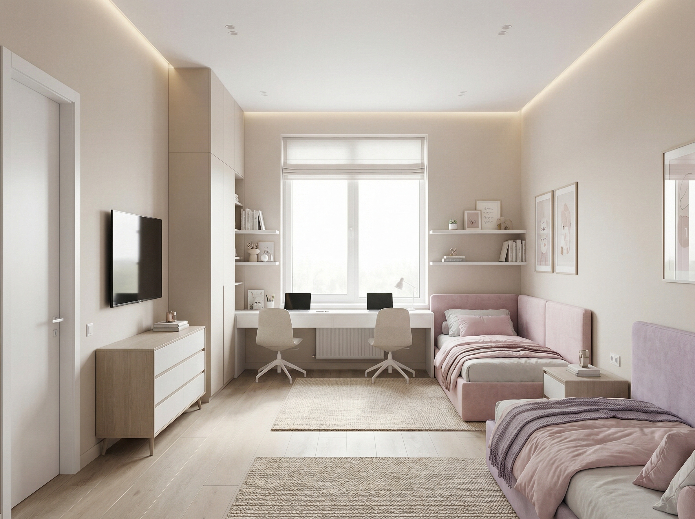 Дизайн детской в стиле Минимализм — фото интерьера от нейросети RoomGPT