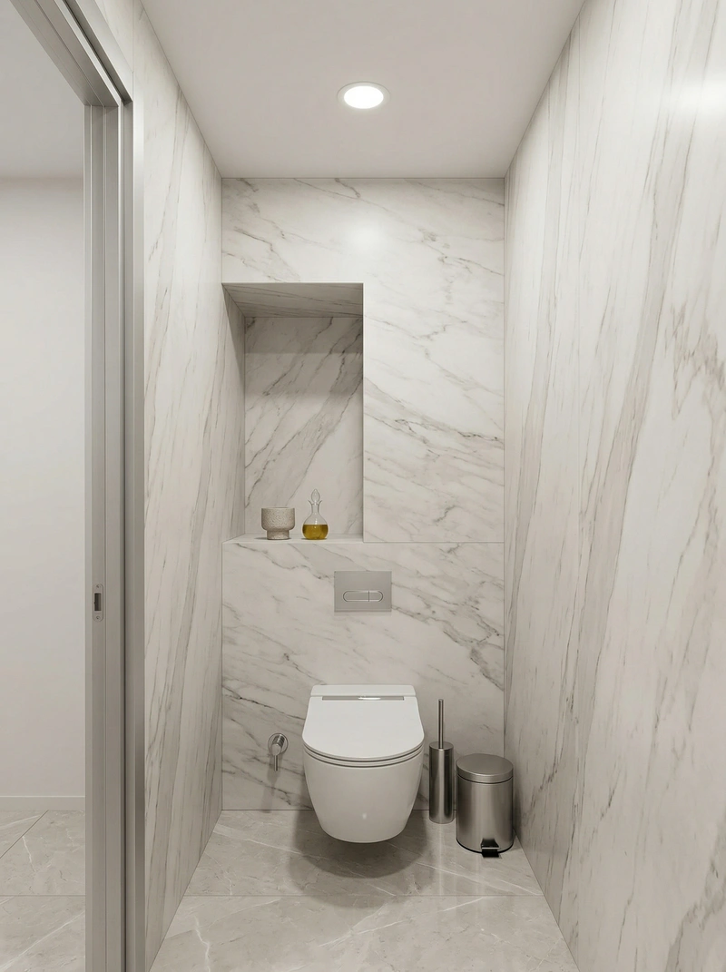 Дизайн ванной в стиле Минимализм — фото интерьера от нейросети RoomGPT