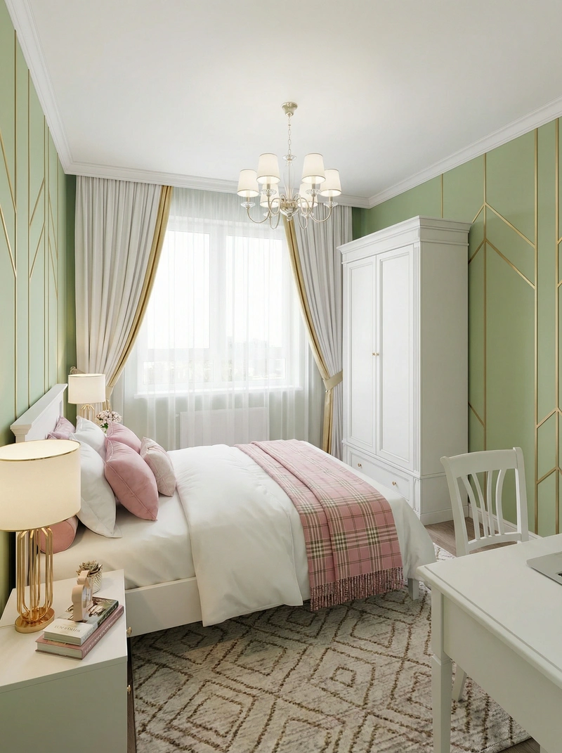 Дизайн интерьера в стиле Классика — Детская от нейросети RoomGPT