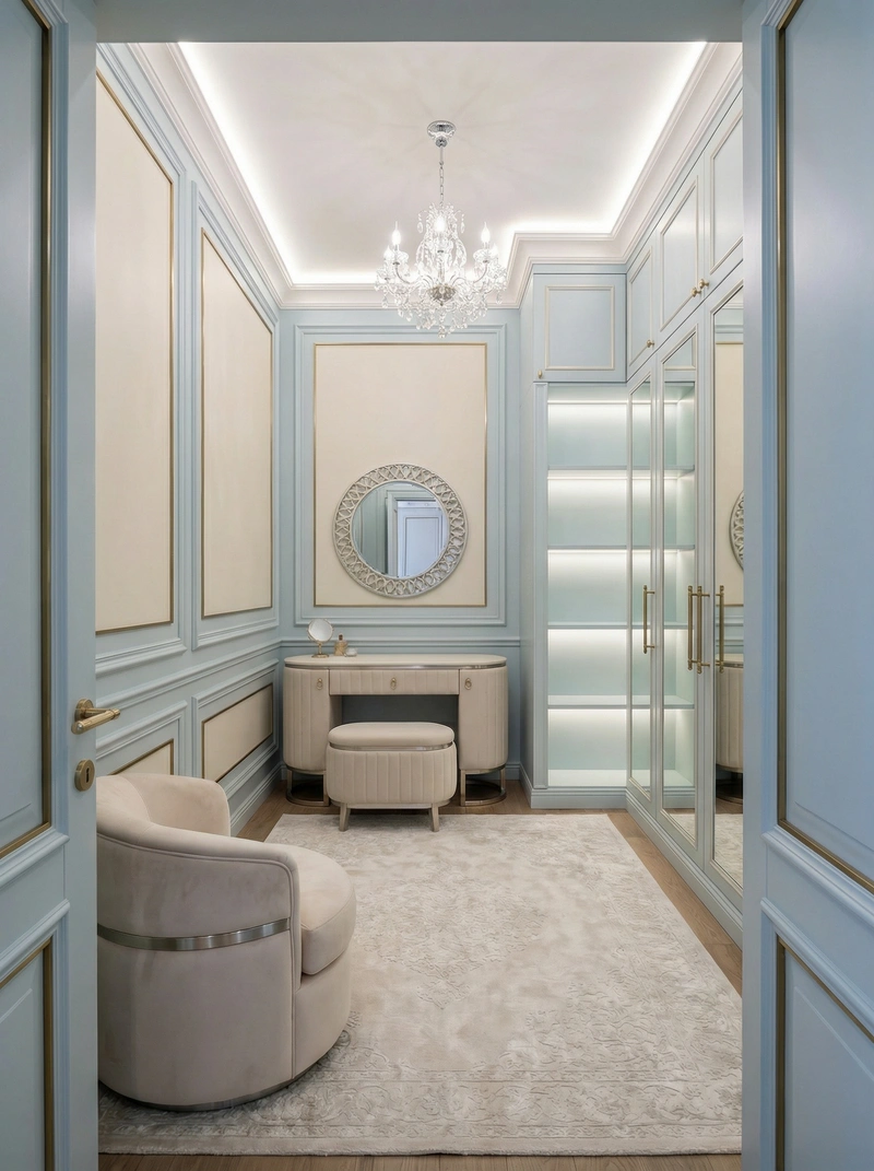 Дизайн интерьера в стиле Неоклассика — Спальня от нейросети RoomGPT