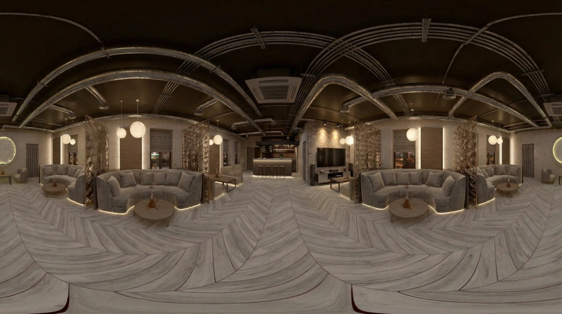 Дизайн гостиной в стиле Лофт — фото интерьера от нейросети RoomGPT