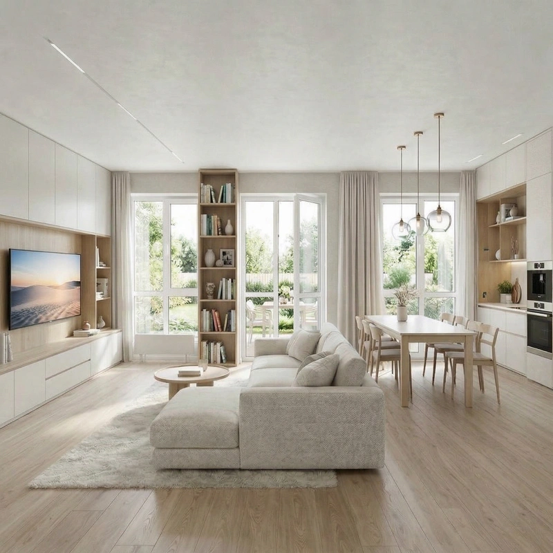 Дизайн гостиной в стиле Без стиля — фото интерьера от нейросети RoomGPT