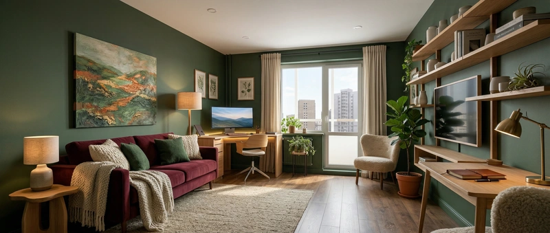 Дизайн спальни в стиле Хюгге — фото интерьера от нейросети RoomGPT