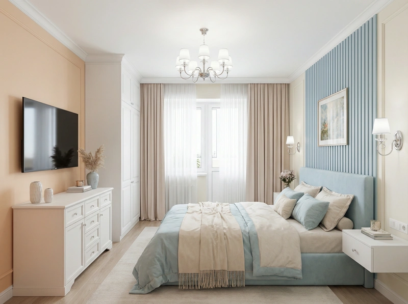 Дизайн интерьера в стиле Классика — Спальня от нейросети RoomGPT