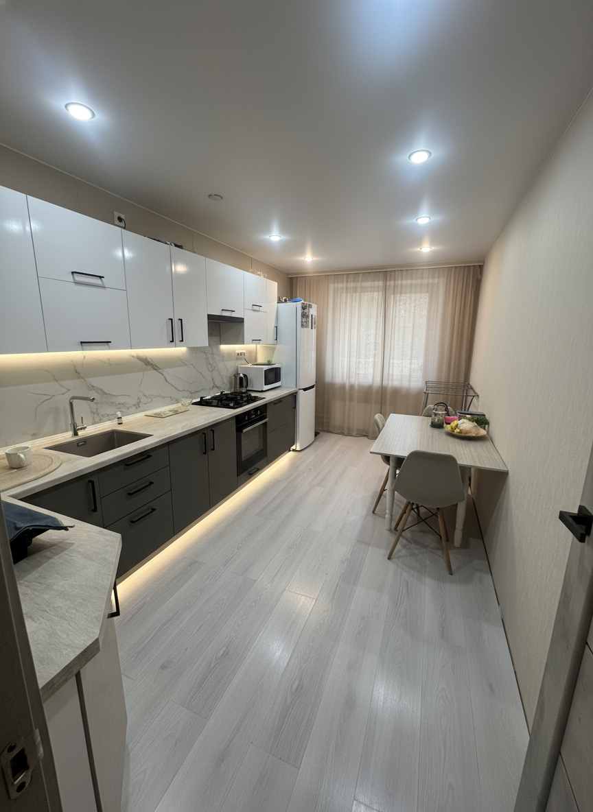 Дизайн кухни в стиле Минимализм — фото интерьера от нейросети RoomGPT